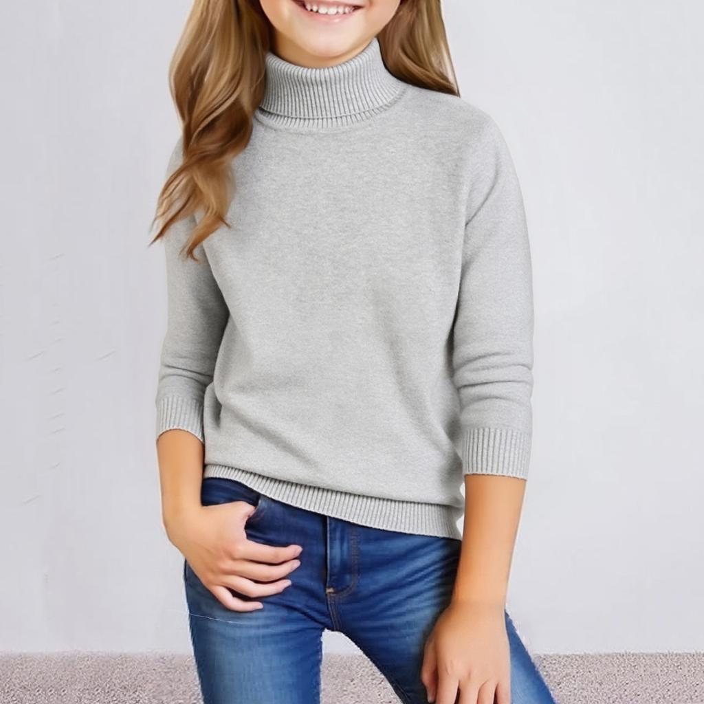 Children's Fashion Casual Cardigan Knitted Long Sleeve  Top