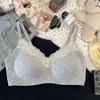 French floral seamless underwear women's small breasts gather without steel rings to close secondary breasts anti-sagging girl pure desire lace bra