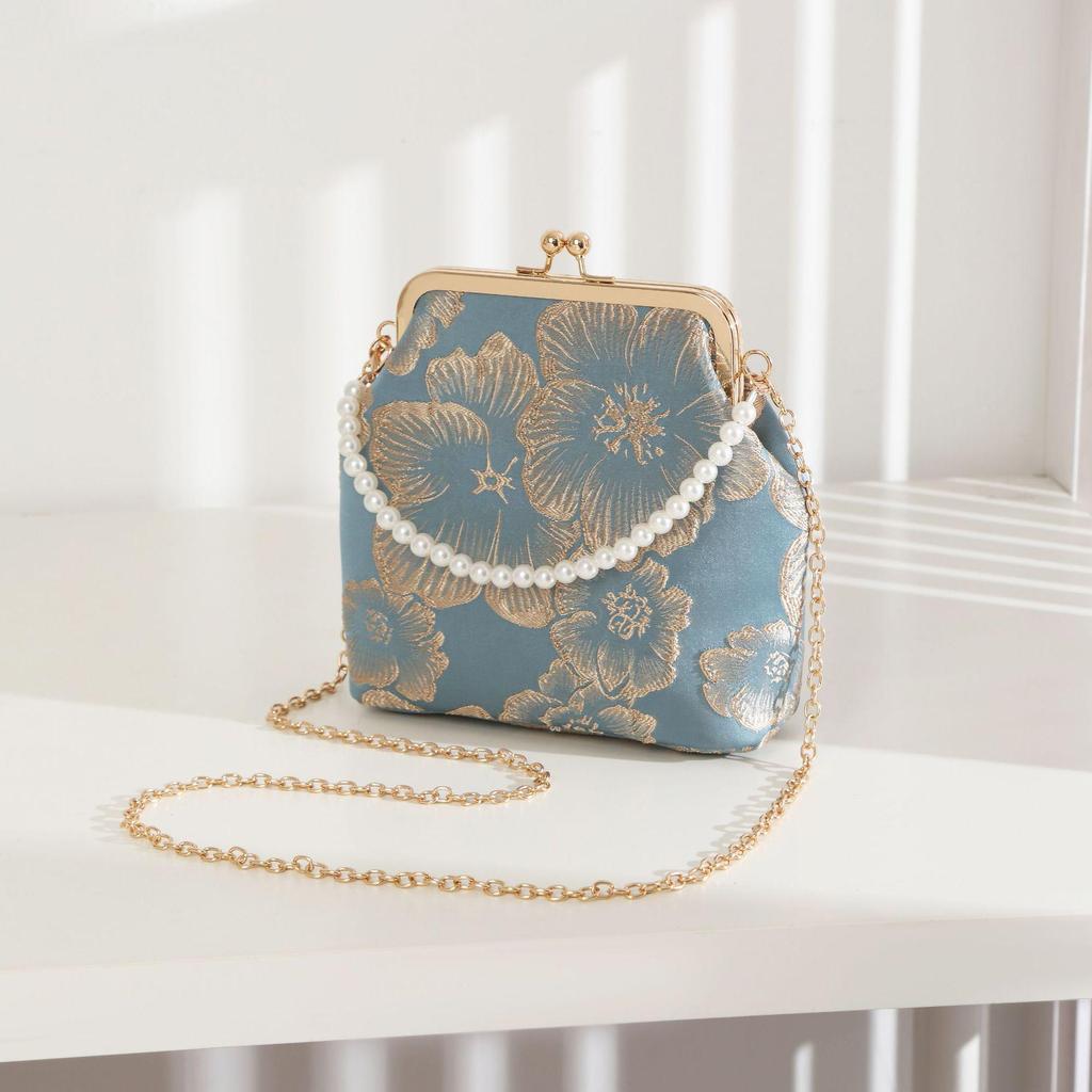 Elegant Pearl Chain Cheongsam Bag: Stylish Hanfu-Inspired Crossbody for Women
