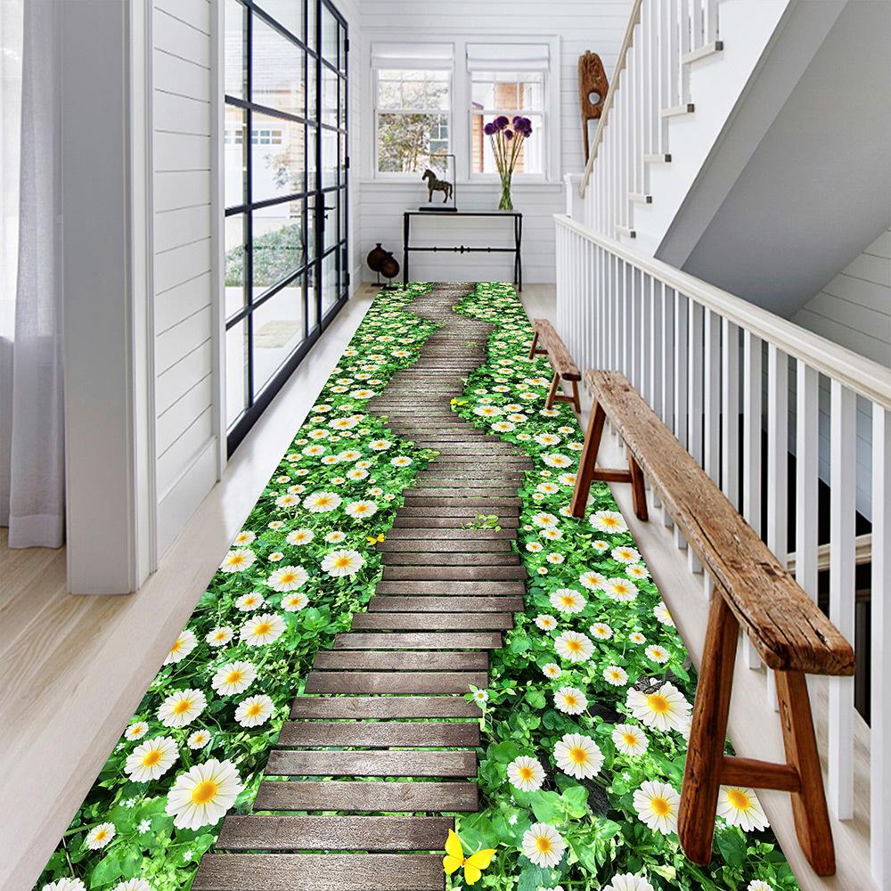 3D Aisle Corridor Runner Luxury Rugs for Living Room Bedroom Villa Entryway Hall Floor Mats Home Decoration