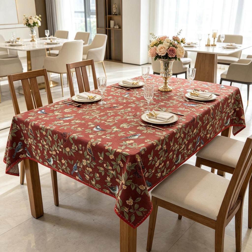 Cucina Sala da Pranzo Festa Riunione di Famiglia Rettangolare Cotone Lino Tocco Morbido Lavabile Riutilizzabile Decorazione per la Casa Tovaglia