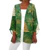 Women's Casual And Fashionable Christmas Printed Lightweight Mid Length Jacket Cardigan