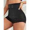 Damposterpartumunderkläder med hög midja, magekontroll, magspets med spetskant, stark, låg