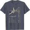 F35 Lighting II  Spécifications Pour Avions TShirt Short Sleeve Casual 100 Cotton Shift