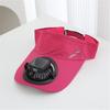 Sun Protection Cooling Fan Cap With Solar and Usb-Black