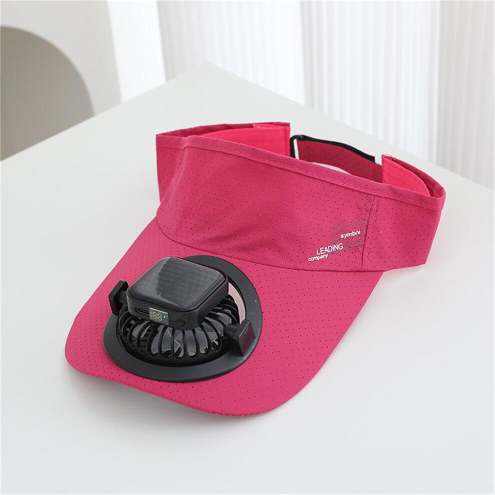 Sun Protection Cooling Fan Cap With Solar and Usb-Black