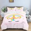 Ballet Girl Unicorn Bedding Set Pink Dancer Print Duvet Cover for Girls Bedroom Decor
