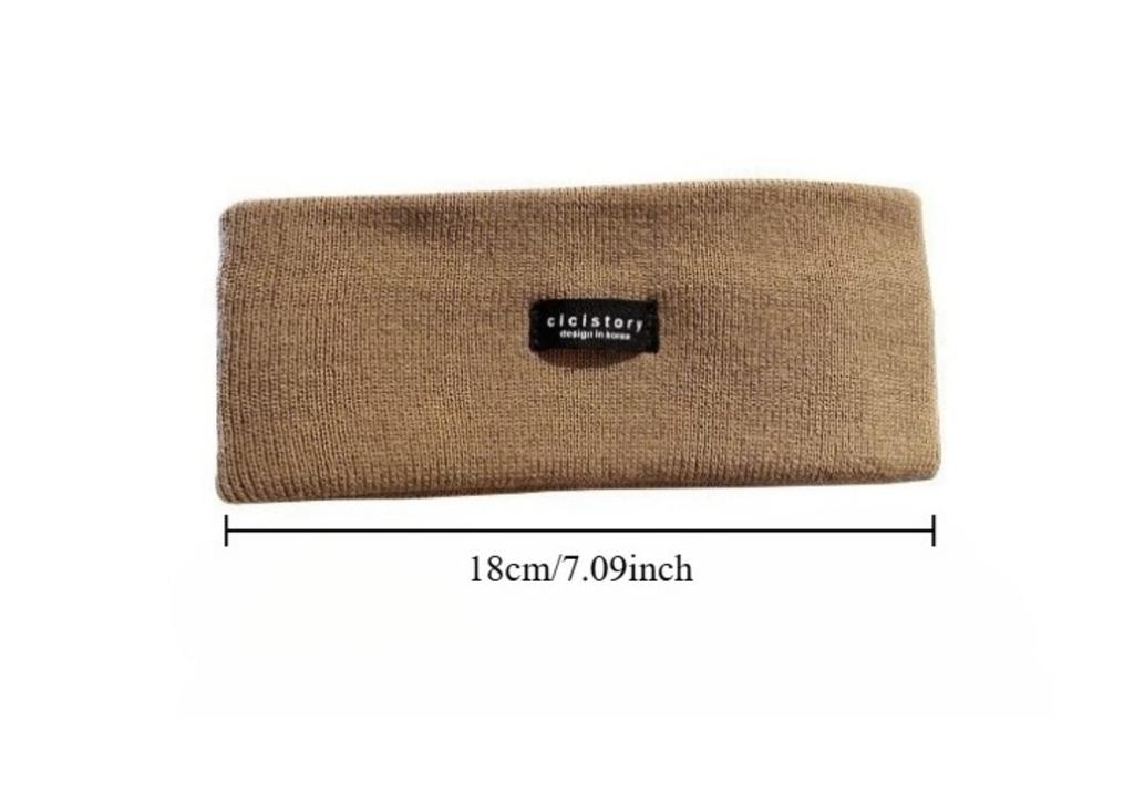 Women Winter Broadside Headband Solid Color Knitted Warm Headwrap Girls Punk Elastic Sports Hair Bands For Hair Accessories