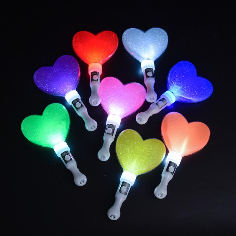 Heart and Star Glow Stick Wand - Light-Up Toy for Concerts and Events