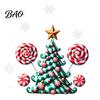 Holiday Party Supplies for Home Candy Christmas Tree Window Static Sticker, Waterproof PVC Removable Seasonal Glass Stickers Clings, Decorative Decal
