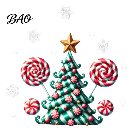 Holiday Party Supplies for Home Candy Christmas Tree Window Static Sticker, Waterproof PVC Removable Seasonal Glass Stickers Clings, Decorative Decal