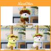Cute Hamburger Dog Plush Toy For Bags And Gift Giving In White And Brown