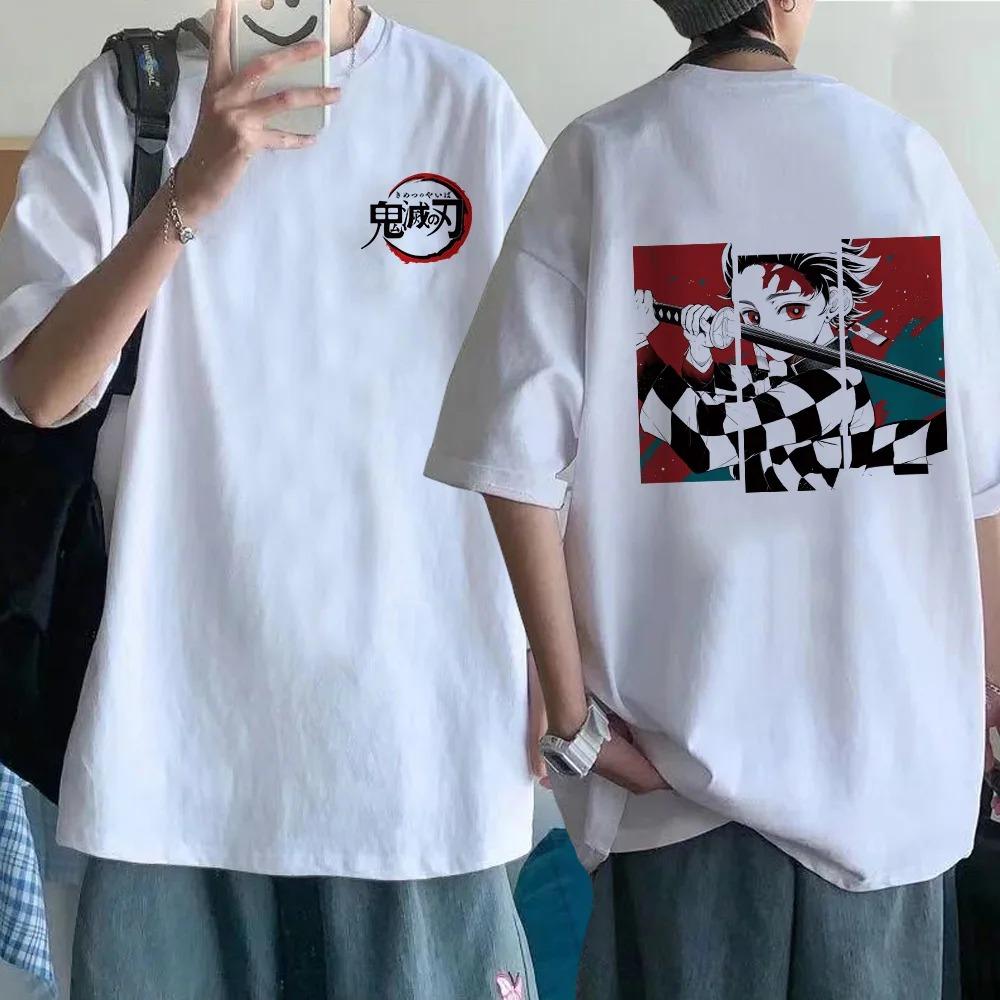 2024 Demon Slayer T Shirt Men Kimetsu No Yaiba Kawaii Anime  Cartoon Blade of Loose Comfortable Short Sleeves Tshirt Graphic