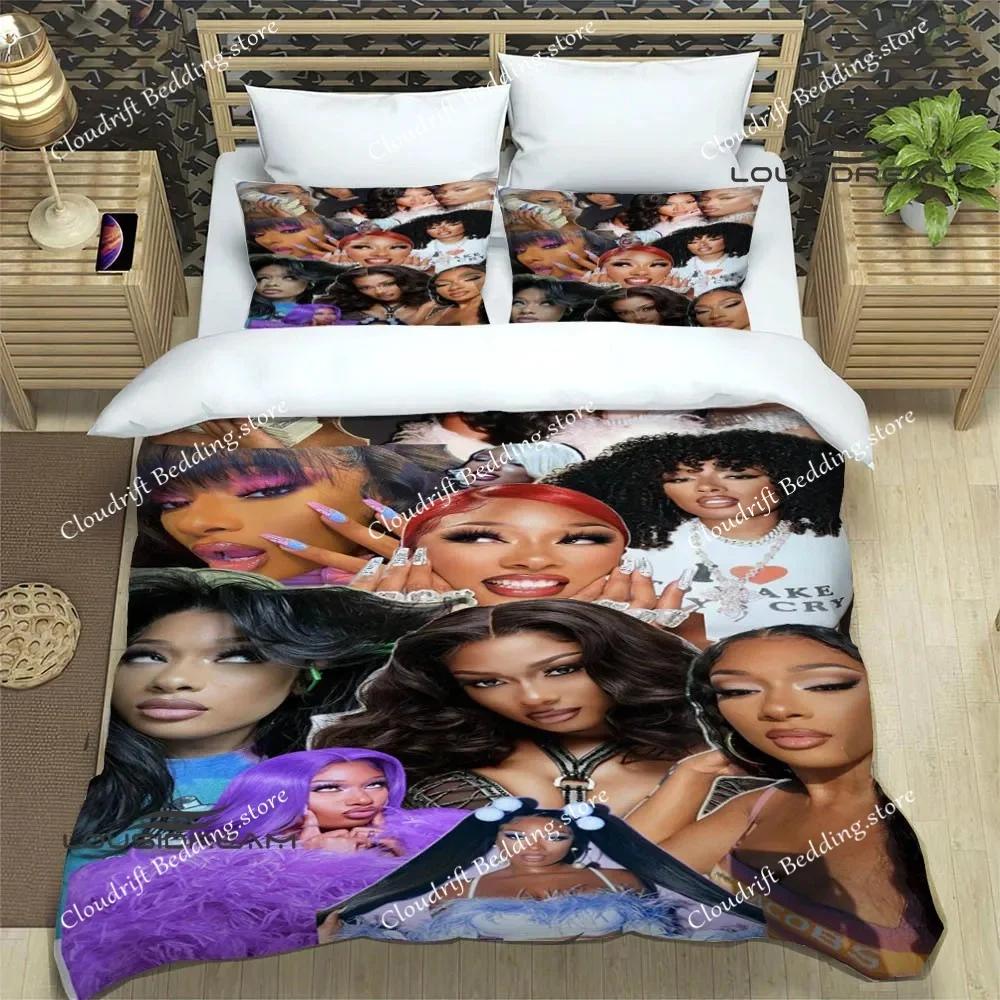 Rapper Megan Thee Stallion Bedding Sets Exquisite Supplies Set Duvet Cover Bed Comforter Set Bedding Set Luxury Birthday Gifts02