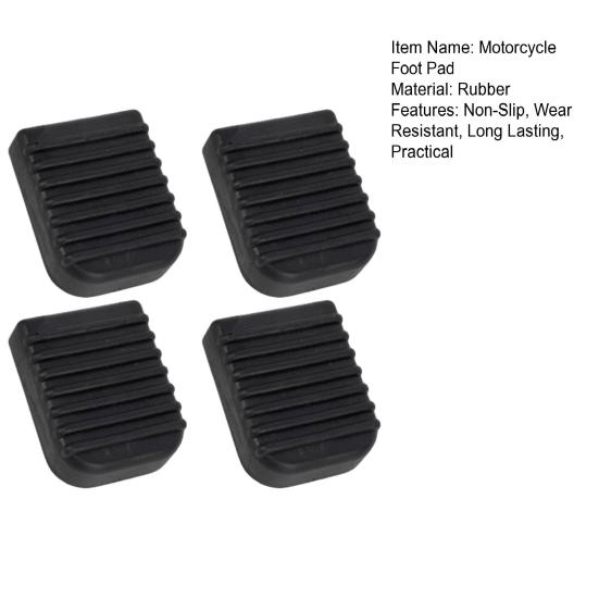 1/2/4Pcs Motorcycle Side Plate Kickstand Pad Wear Resistant Non-Slip Universal Fit Easy Installation Motorbike Kickstand Pad Foot Support Cover