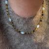 Handmade Pearls Bead Sweater Necklace Artistic Crafted Pearls Bead Sweater Necklace Retro Unisex Neck Jewelry Accessory