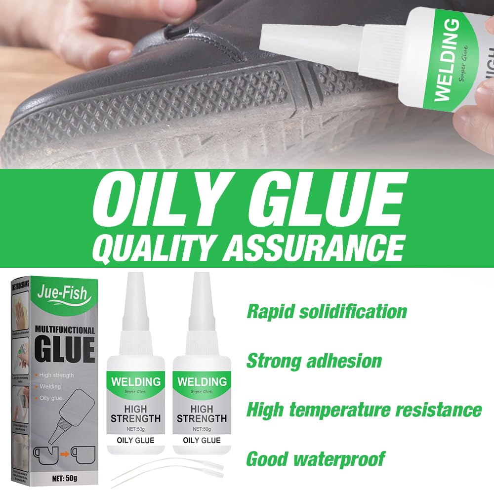 2PCS High Strength Oily Glue, Universal Super Glue, Welding High Strength Oily Glues, Waterproof Glues for Quick Repair Of Metal, Plastic, Wood, Glass