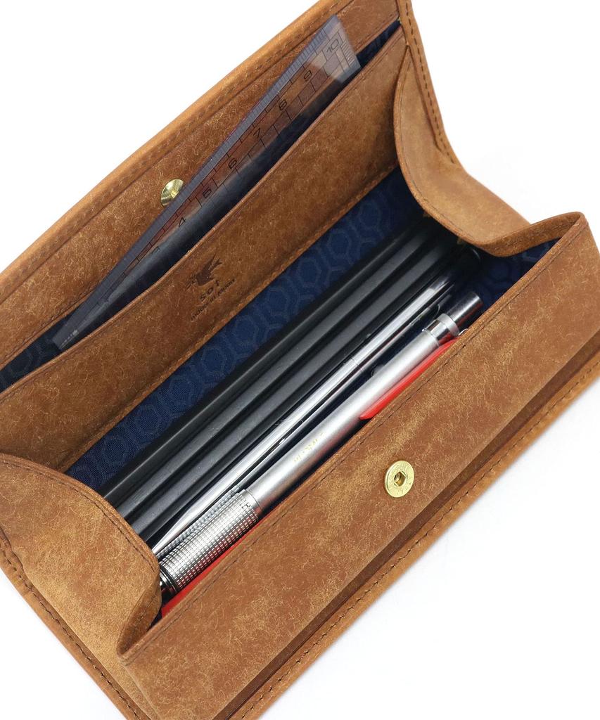 Sotto Pueblo Leather Pencil Genuine Box-Shaped Case, Leather, Black, so-z-0191