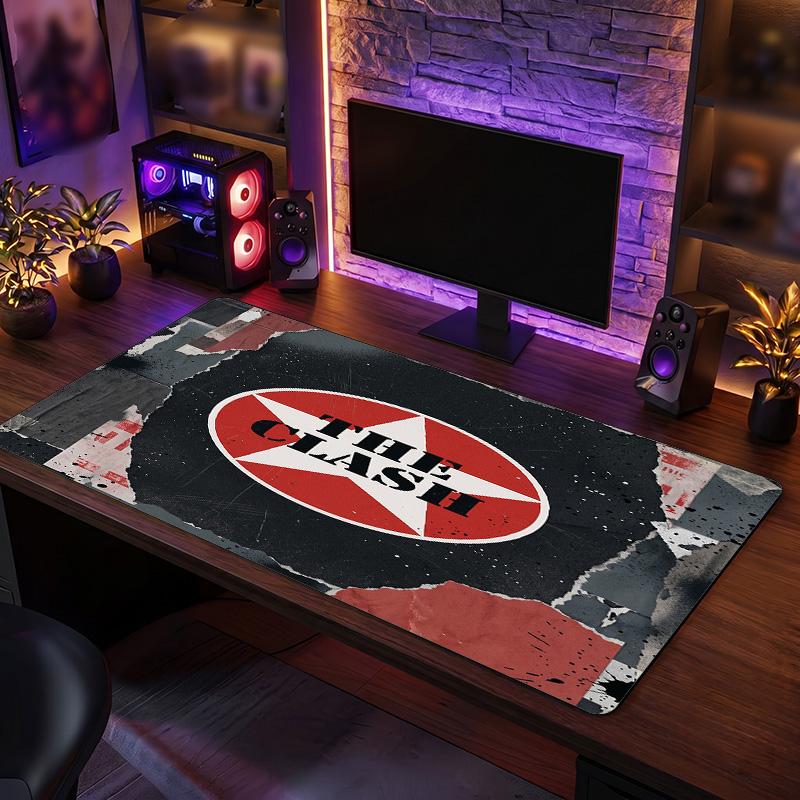 The Clash Print Large Mouse Pad Smooth Surface Anti?Slip Desk Mat For Gaming Office Laptop Decoration