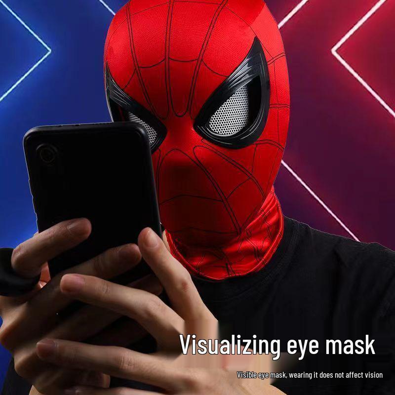 Spider-Man Electric Light-Up Mask - Miles Cosplay Halloween Toy Gift