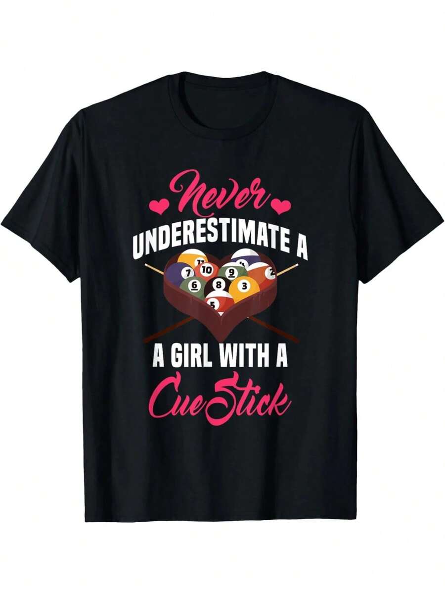 

Snooker Lovers Table Billiard Stick Tee for Girls 4XL