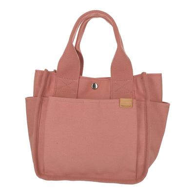 Punkt und Streifen Monopia Canvas-Tragetasche mit Seitentaschen, DS-15592A, Damen, Rosa