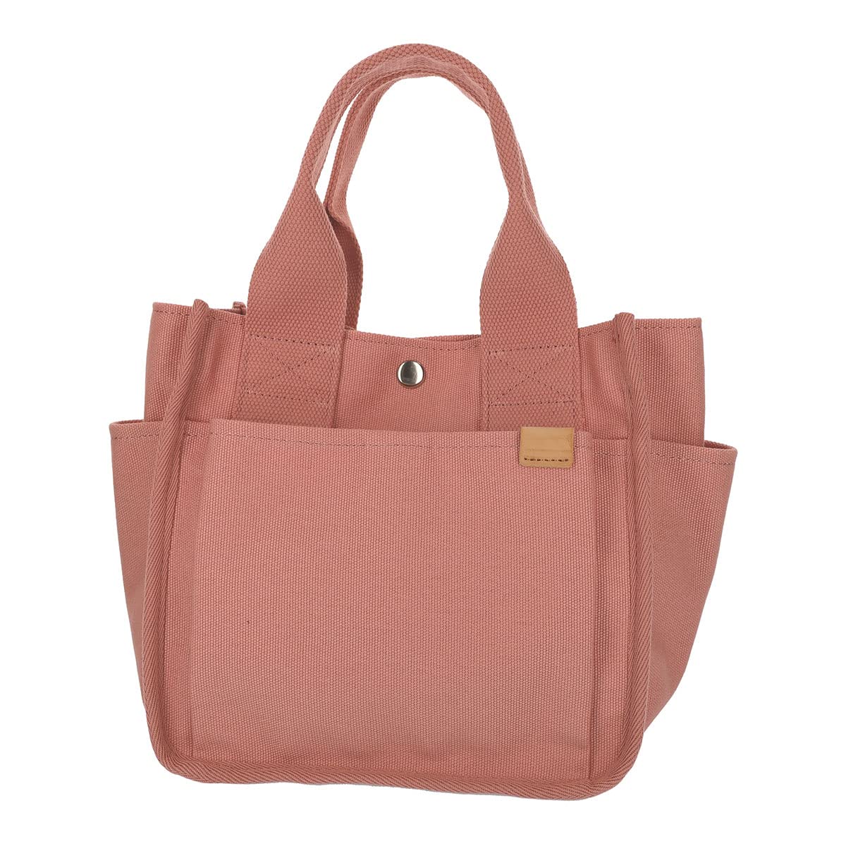 

Dot and Stripe Monopia Canvas Tote Bag with Side Pockets, DS-15592A, Women s, Pink