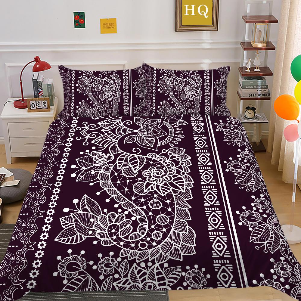 Set Biancheria da Letto con Stampa Boemia 3D Misura King Poliestere Biancheria da Letto Moda Teenager Alta Qualità Tessili per la Casa