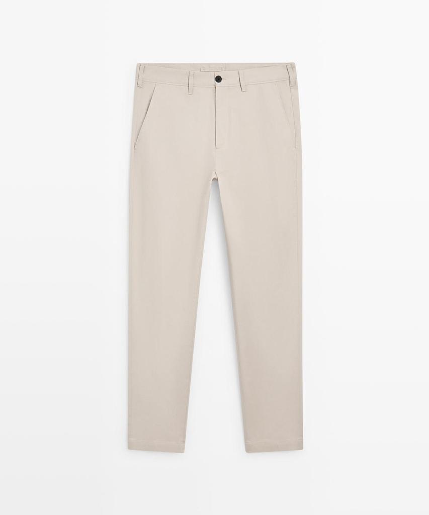 Masimodutti Cotton Blend Slim Fit Pants