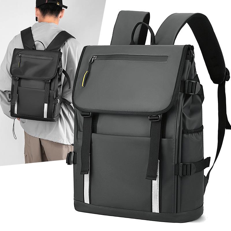 Men's Cross-Border Business Backpack - Large Capacity Travel and Outdoor Bag with Casual Printed Logo