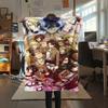 1PC Attack on Titan Print Flannel Blanket, High quality All Seasons, Home Decor, Warmth and Comfort, Perfect for Christmas Gifts
