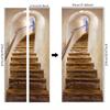 3D door stickers, removable waterproof self-adhesive wallpaper, PVC stickers, suitable for home, office, and staircase decoration styles