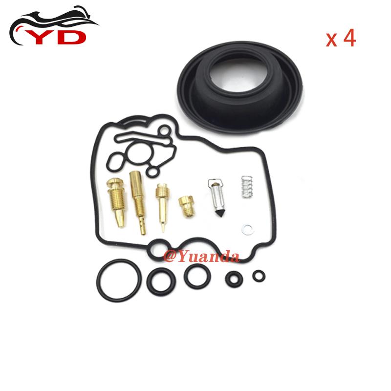 4 sady pro SUZUKI RF600R 1994-1996 RF900R RF600 RF900 RF 600 900 R 600R 900R Sada na opravu karburátoru jehlový ventil těsnění vzduchový šroub
