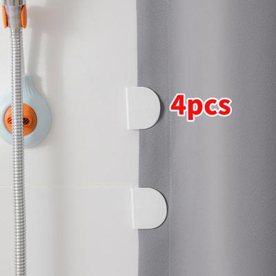4Pcs Shower Curtain Clips Hooks Holder Anti Splash Spill Stop Water Leaking Guard Shower Curtain Rings Clip Bathroom Product