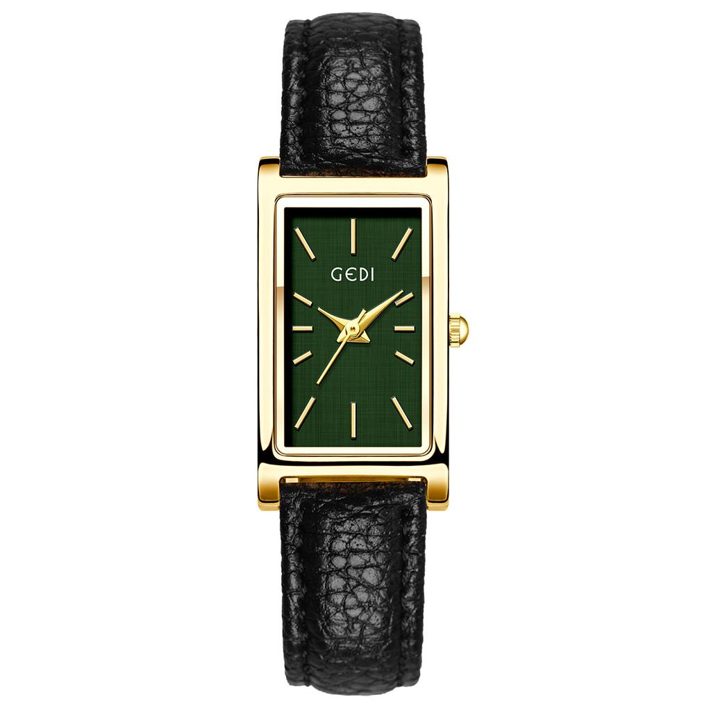 Premium Ankola Red Square Temperament Quartz Watch Minimalist Women'S Retro Belt Quartz Watch