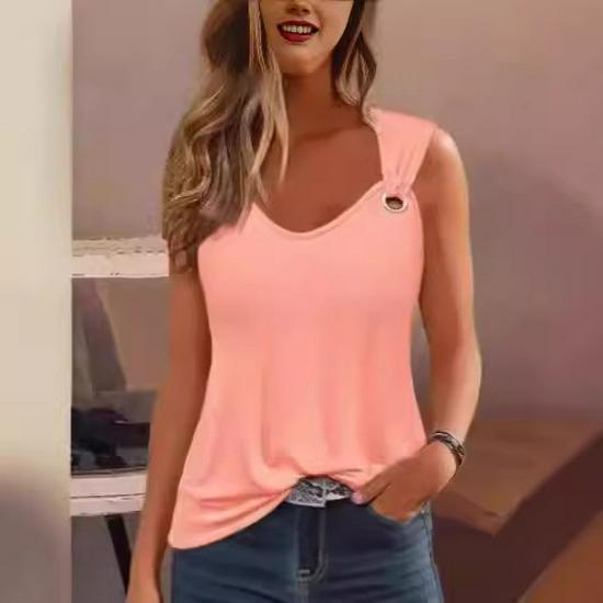 

Европейский и американский повседневный свободный однотонный жилет с цветочным принтом (2024 Новинка) XL