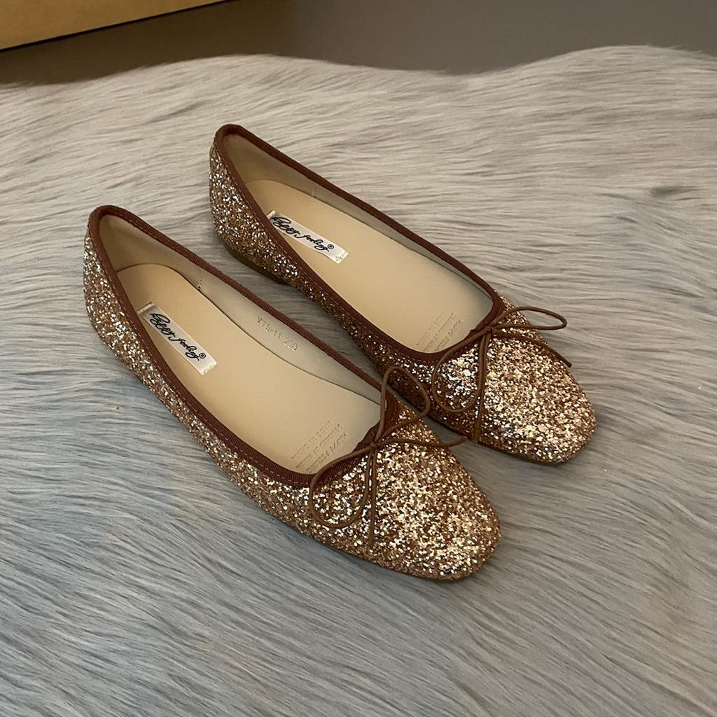 Fashion Bailamos New Sweet Women Ballet Flats Fashion Butterfly-Knot Casual Working Shoes Woman Spring Summer Ladies Concise Flats Mujer