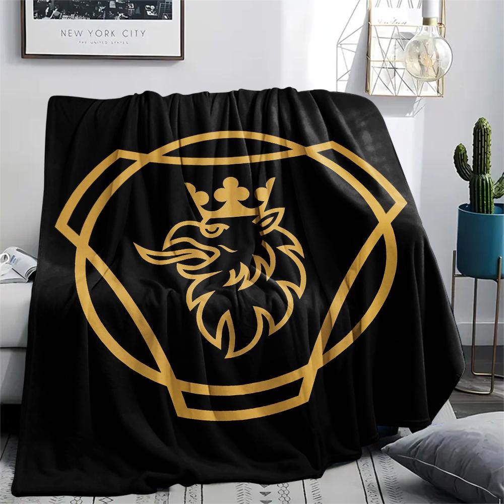 Scania Emblem,pattern Flannel Blanket, High Quality Comfortable for All Seasons, Home Decor, Warmth and Comfort, Perfect for Gifts.