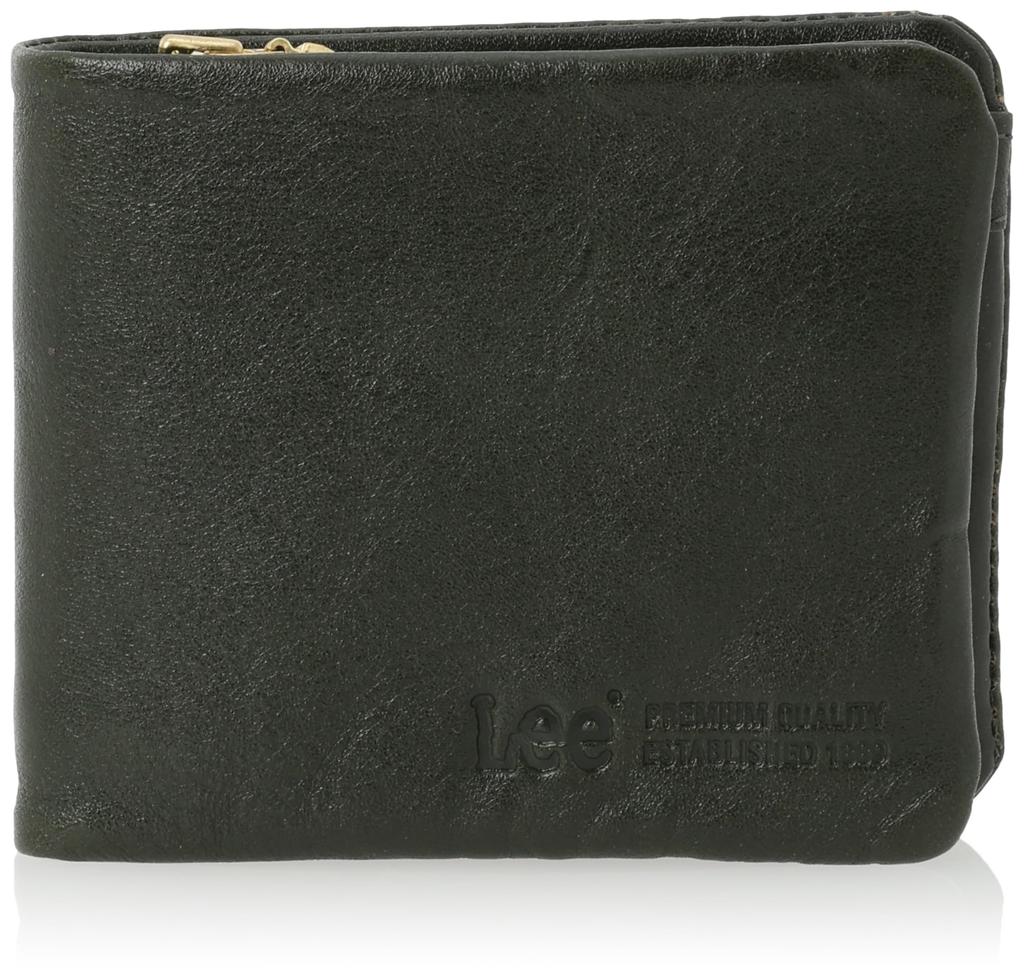 Lee Loose Bifold Wallet with Large Zippered Bill Italian Leather Holds and Electronic Green Compartment, (Cowhide), Bills, Cards, Coins, Money,