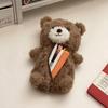 Teddy Bear Pencil Case With Plush Material For Students And Kids
