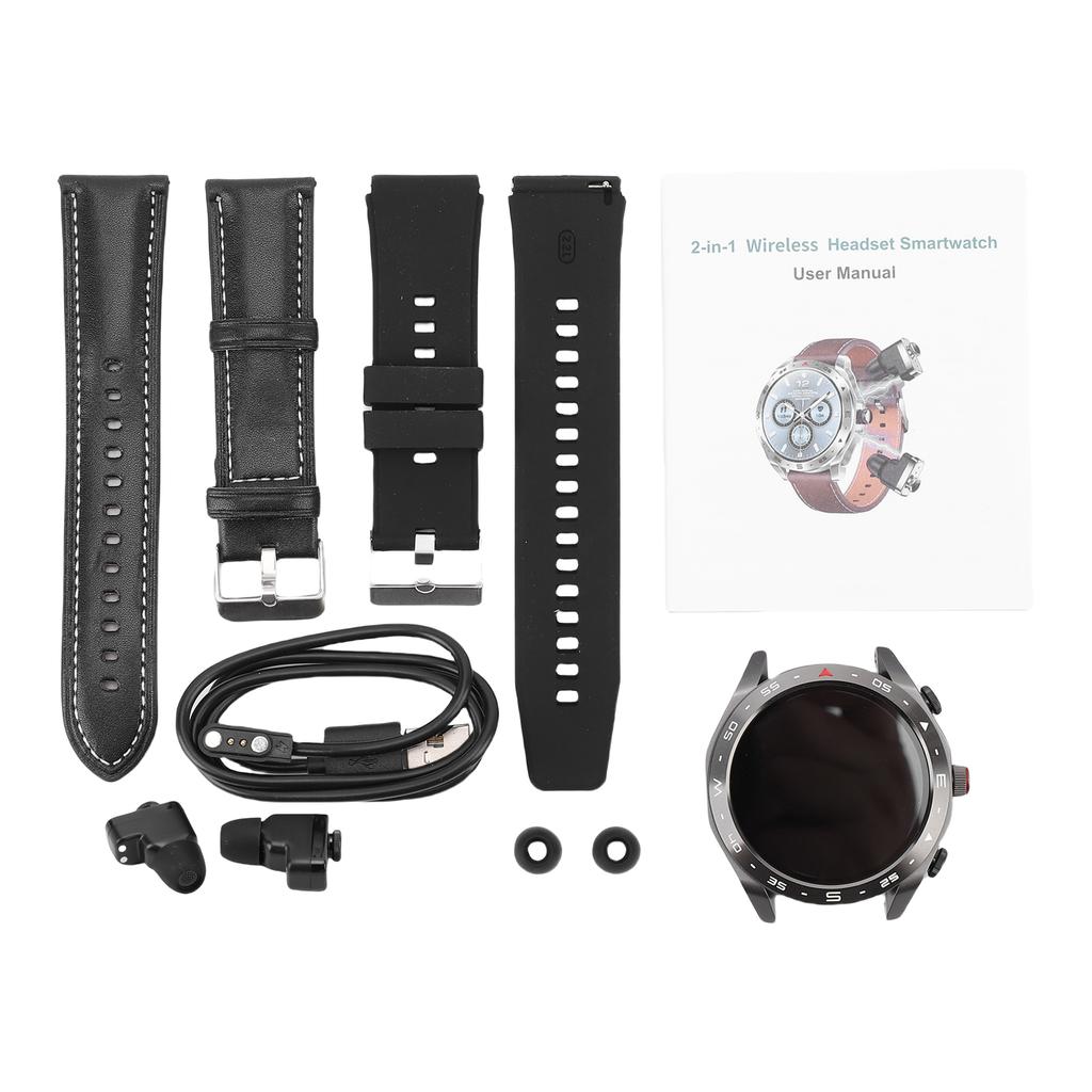 2 In 1 Smartwatch Water Proof Weather Forecast Timer Alarm Clock Sedentary Reminder Sports Watch with Bluetooth Noise