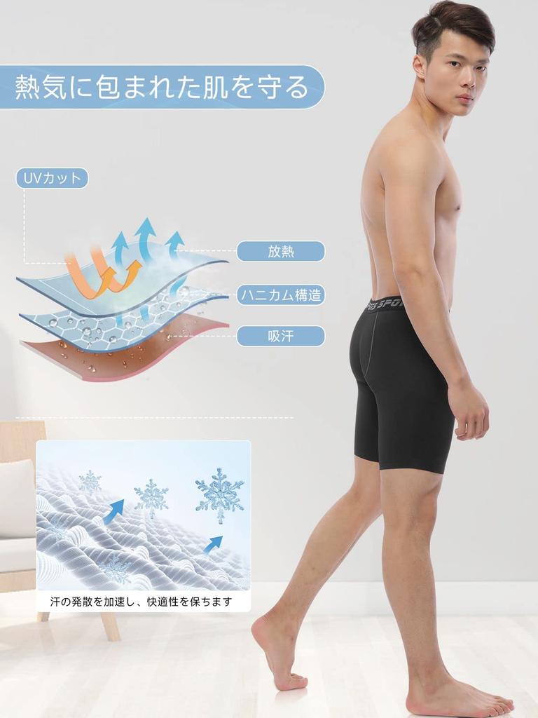 THREEGU Kompresní Sportovní Kompresní Síla Běh Odvod Vlhkosti Rychleschnoucí Velikost Pánské Šortky, Šortky, Legíny, Kalhoty, Strečové, Spodní prádlo, Chladivé,