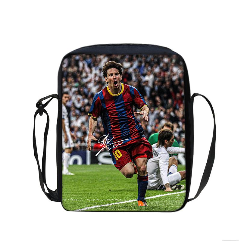 M-Messi Printed Shoulder Messenger Bag Handbag Football Star School Bags Phone Bag Football Sports Shopping Bag Best Gift