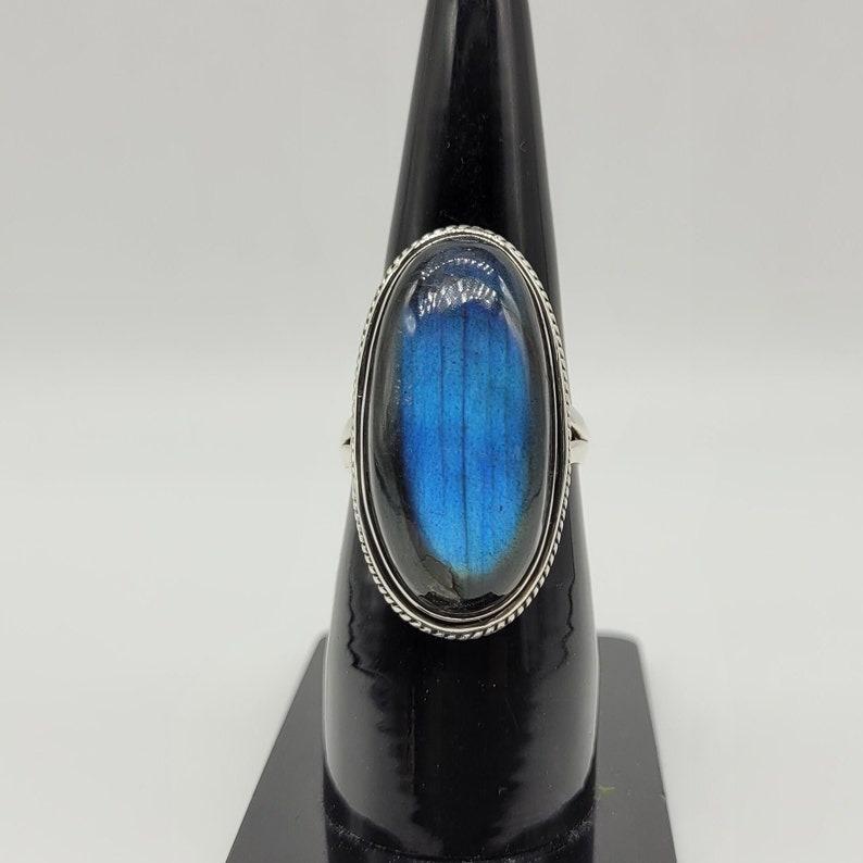 Labradorite Gemstone 925 Solid Sterling Silver Handmade Ring Jewelry, Statement Women Ring, Gift For Her.