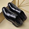 Spring and Autumn New Business Dress Leather Shoes Three-head Lace-up Single Shoes Breathable Security Leather Shoes