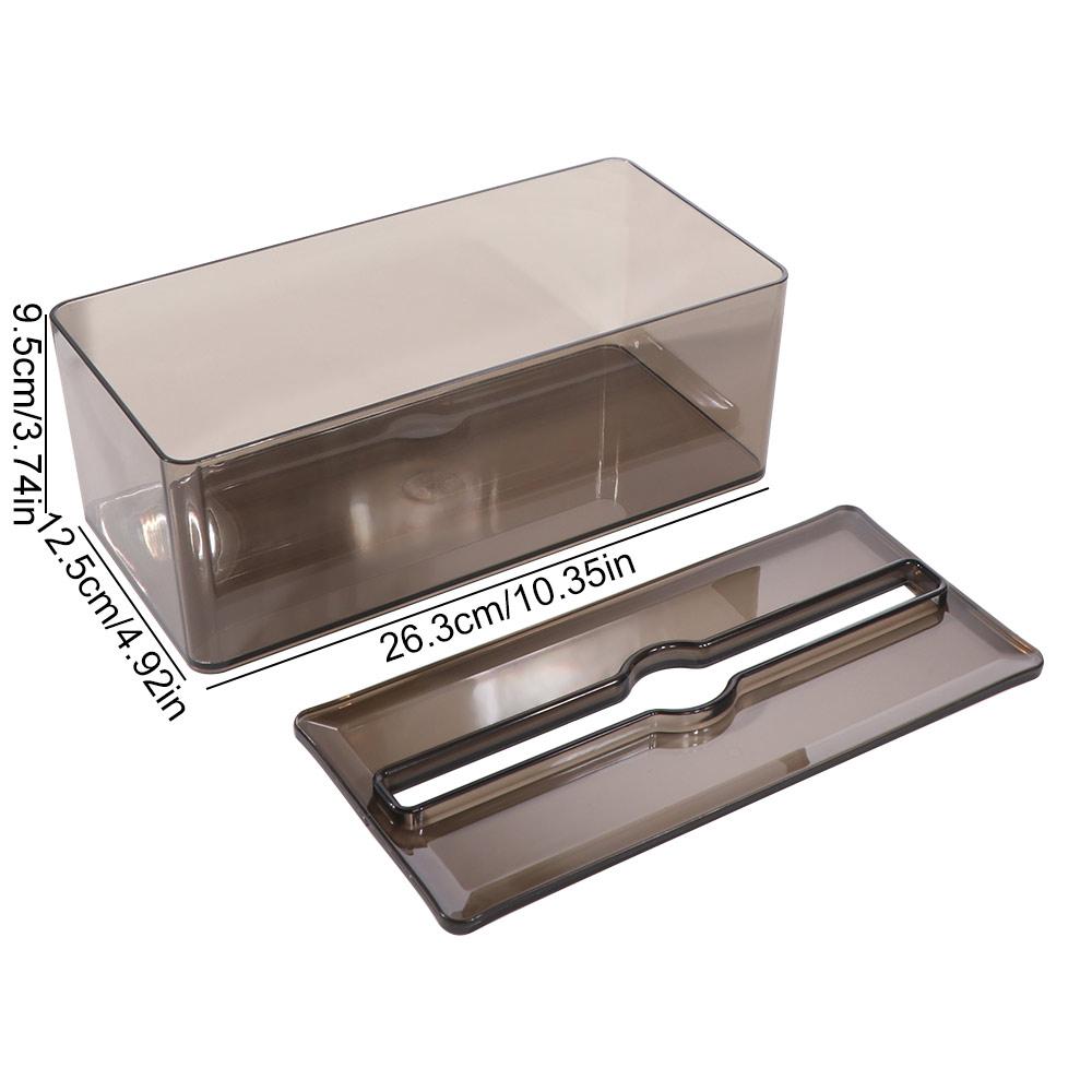 Multi-Functional Transparent Tissue Box Rectangular Napkin Storage Case  Living Room