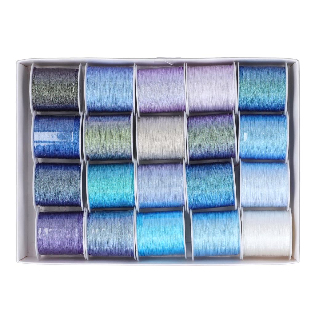 20pcs 6 Strands Embroidery Thread Colorful Blue Purple Hand Woven Rope Special Sewing Thread for