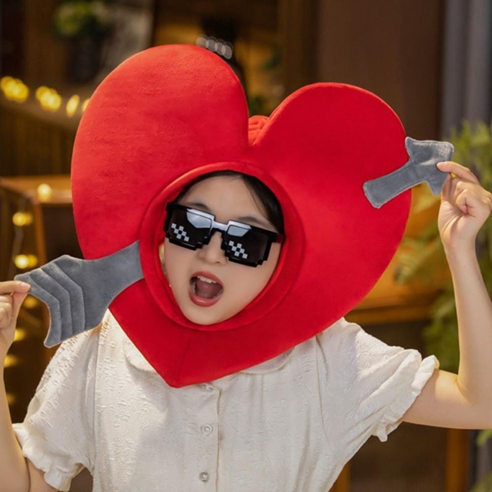 Headwear Cupid's Arrow Hat Red Photo Props Hat Funny Valentine's Heart Hat  Halloween Party