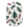 Women's Fashion Print Long Sleeve Knitted Cardigan Button Up Jacket