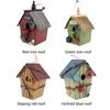 Wood Birdhouse Hanging Nest Yard Backyard Park Farmhouse Branch Fence Porch Patio Balcony Birdcage House Indoor Outdoor Cage